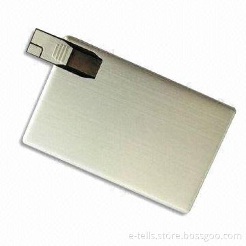 Aluminum Metal Credit Card Size USB Flash Drive, Fits Most Wallet, Full Color Printing Available